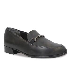 Munro Women’s Harrison II Leather Classic Black Slip-On Horsebit Loafers 8.5